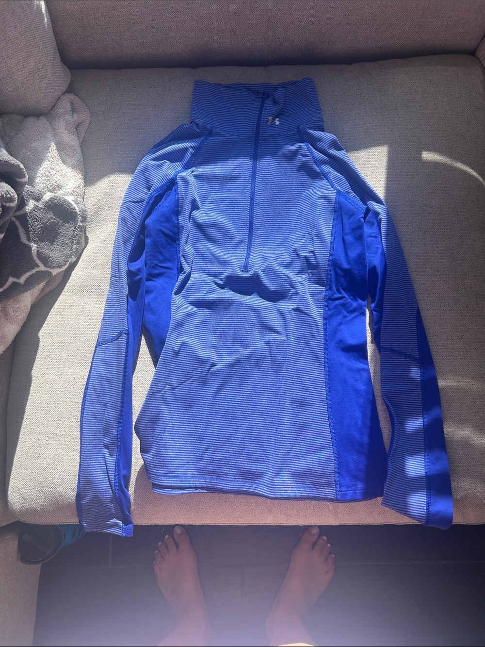 Under Armour Royal Blue Women's Quarter-Zip Cowl Pullover